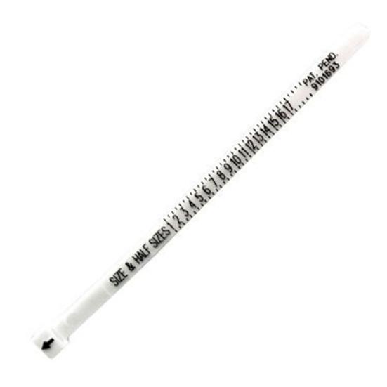 

Plastic Ring Size Ruler Gauge Jewelry Finger Circle Surrounding Measuring Tool US
