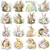 60Pcs Cute Easter Bunny Stickers, Cartoon Aesthetic Waterproof Decals for iPad, Phone Case, Laptop, Journal DIY Decor
