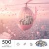 500pcs Advanced Jigsaw Puzzle Suitable for & - Pink Helicopter Flower City Challenge, Portable Brain with Rectangular Pieces, Challenging Game for, Gi