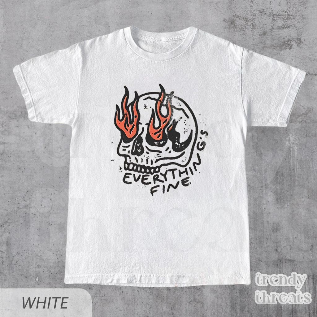 All is well. Shirts with skull patterns, retro T-shirts, skull rebellious rock