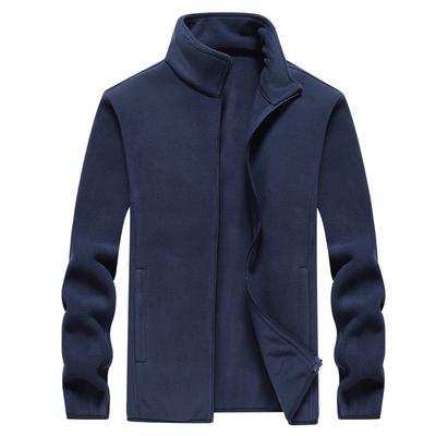 New Autumn and Winter Style Plus Fat Plus Size Fleece Outdoor Sports Fleece Sweatshirt Warm Middle-aged and Elderly Jacket Men
