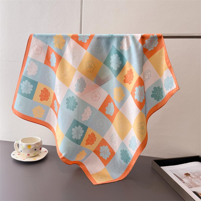 atmosphere 70 small square cloth cool animal print imitation silk scarf shawl neck scarf neck scarf scarf for women