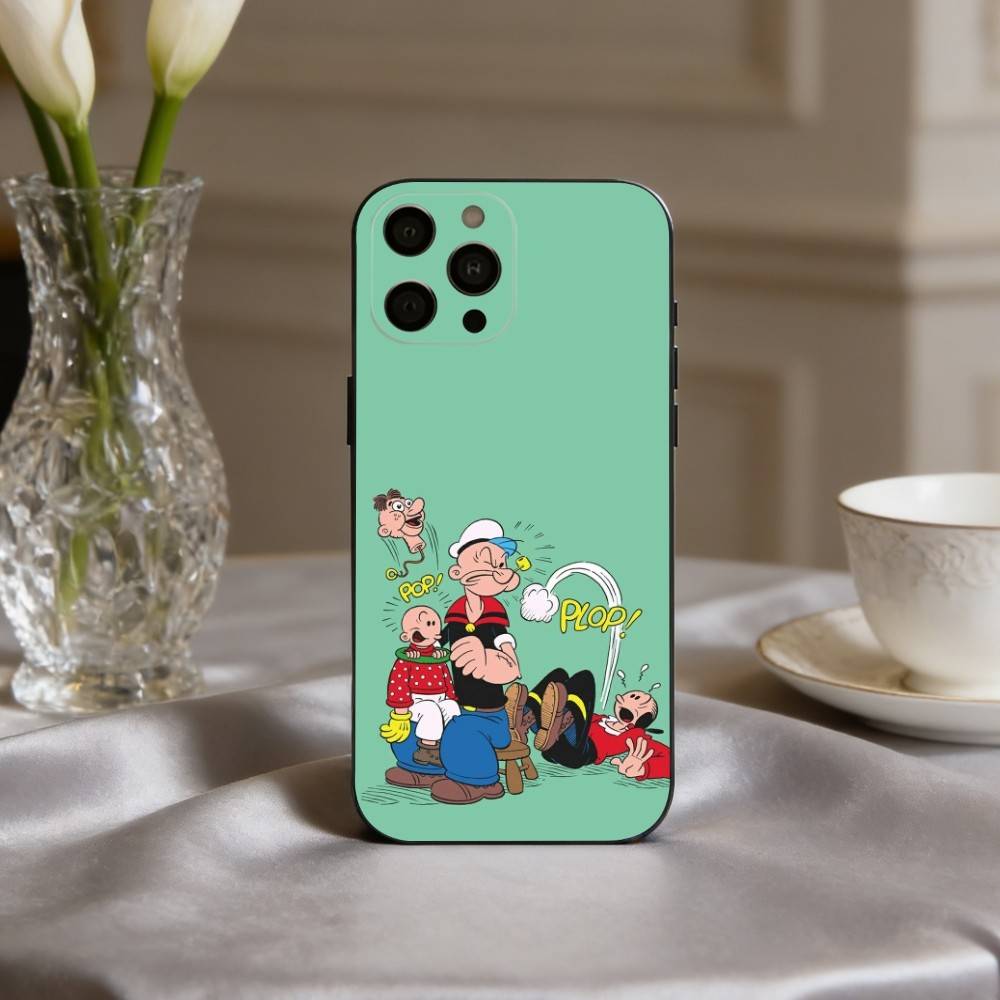 C-Cartoon C-Character P-Popeye-E  Phone Case Silicone Soft For IPhone 17pro 16 15 14 13 12 11 X XR Plus Pro Max Plus