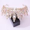 Handmade Crystal Crown Exquisite Baroque Headpiece Rhinestone Headband Bridal Tiara  Bridesmaid