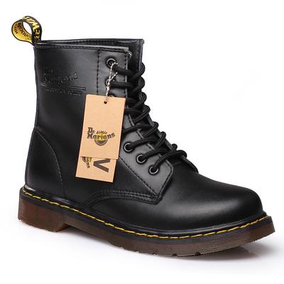 Martin Boots Men's Martin Boots Couple High-top Casual Leather Shoes British Leather Boots Men's and Women's Couples