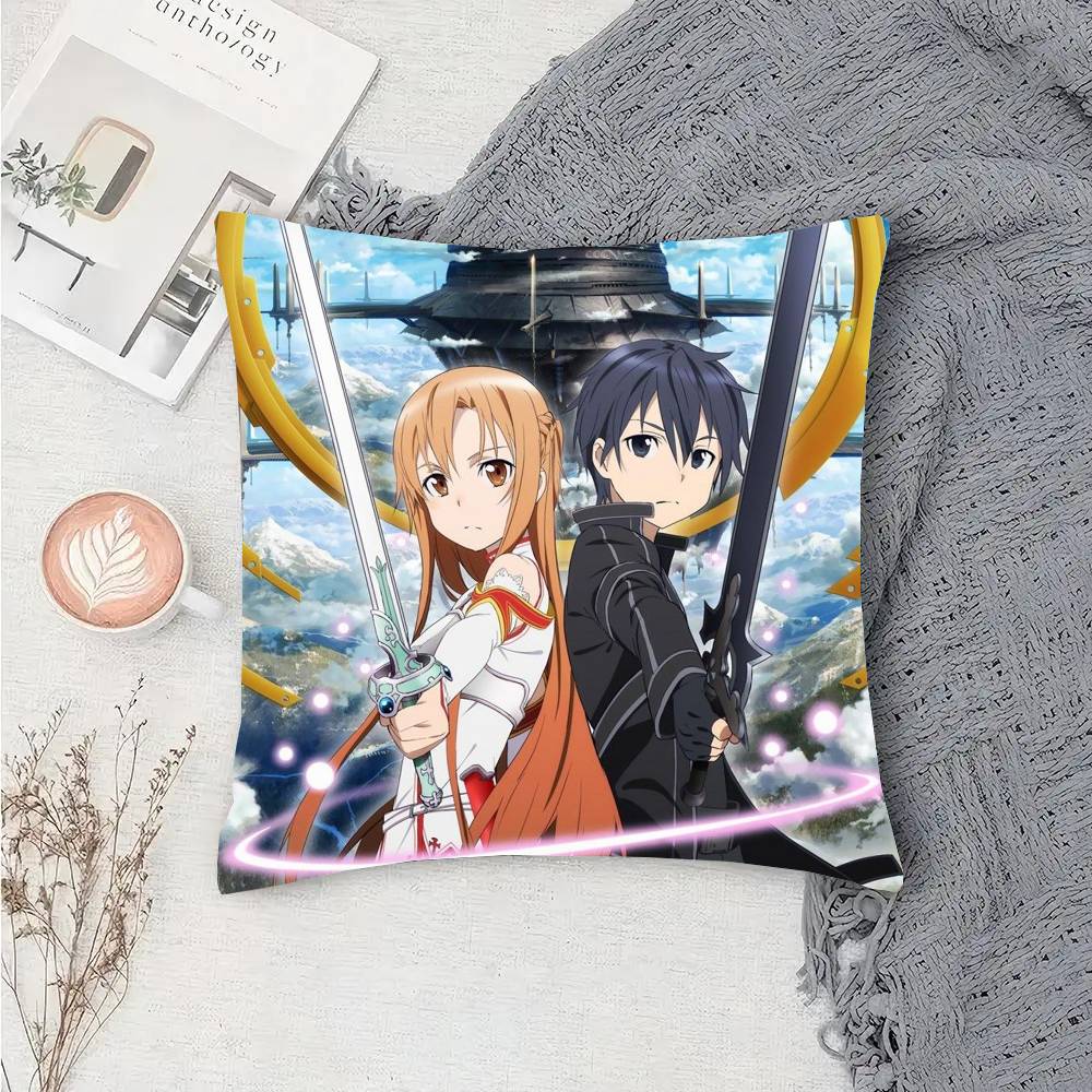S-Sword Art O-Online Anime Pillow Case Sofa Cushion Cover Room Home Decoration