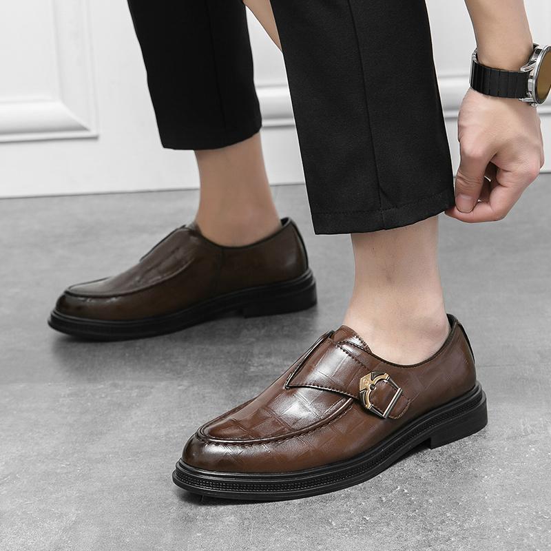 İş erkek deri ayakkabıları Klasik ve çok yönlü beyefendi stili Boş Zaman Açık Hava Parti Yetişkin Ofis Düğün Elbisesi Damat Ayakkabıları