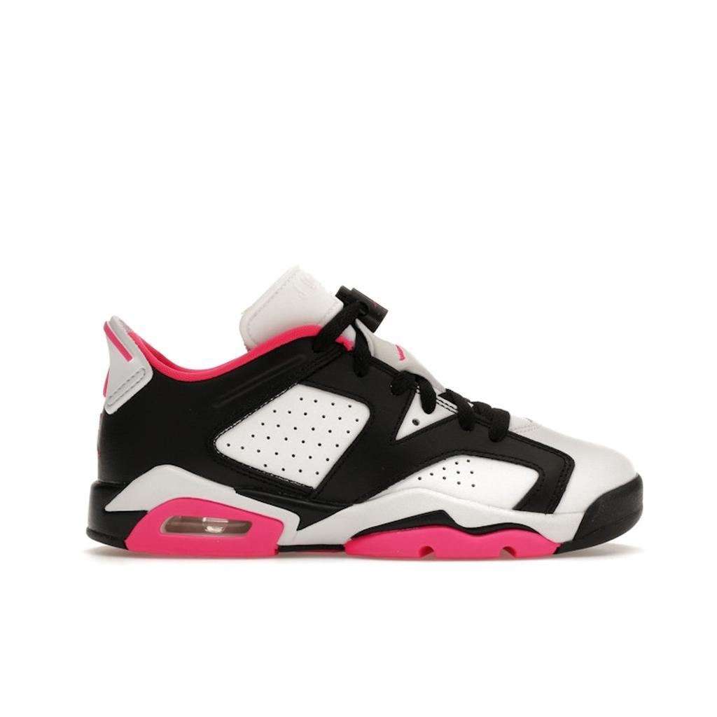 Air Jordan 6 Retro Low GS Fierce Pink Kids Sneakers White Black 768878-061