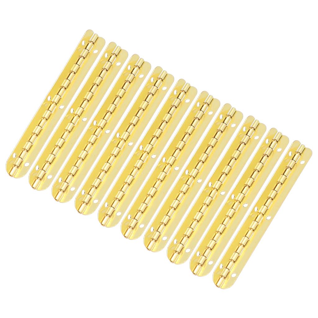 10 Pcs Hinge 100mm Hardware Oval Wooden Box Hinge 90 Degree Yellow Long Strip Hinge Buckle Hinge