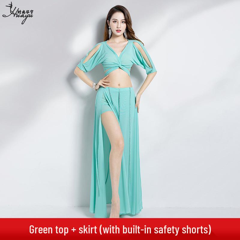 Huayu Dancewear Women's Sexy Belly Dance Practice Set - Beginner Oriental Performance Costume