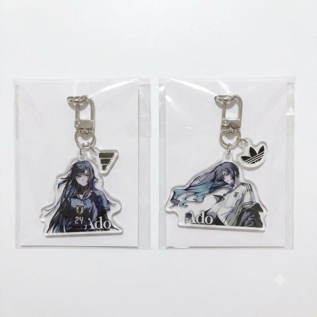Ado x adidas Japan National Soccer Team Acrylic Keychain Set 2 Official Rare