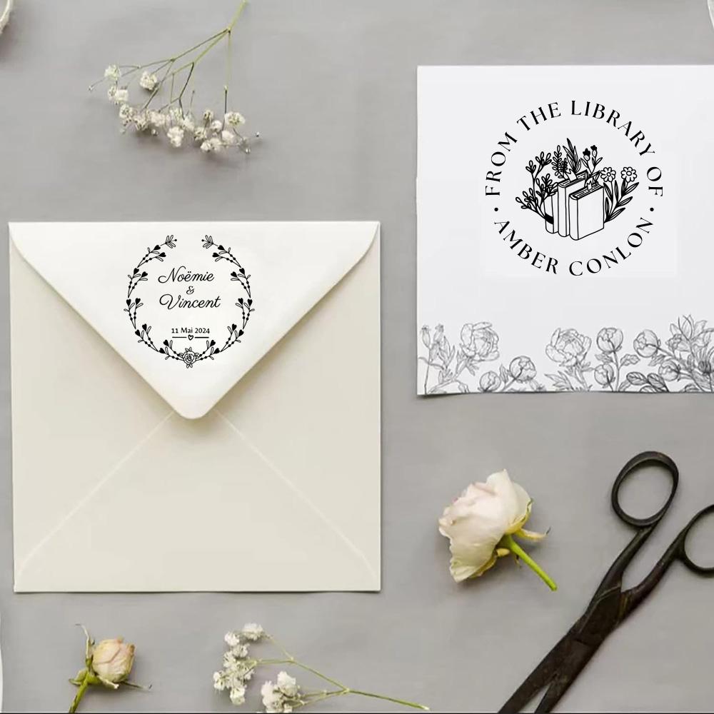 Custom Self Inking Return Stamp Address Personalized Signature Easy Stamping Seal Customized Your Design LOGO Rubber Stamps DIY