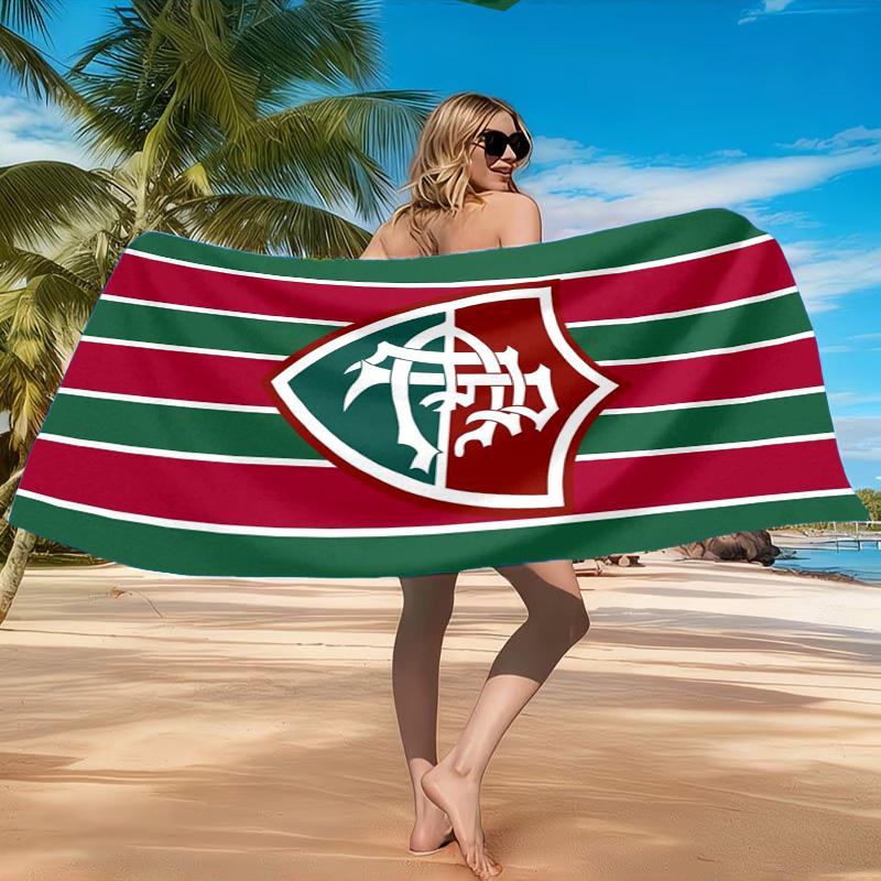 Flumi-nense Football Club  Printed Microfiber Beach Towel, Soft And Absorbent, Quick-Dry, Ideal for Summer Travel, Beach Essential, Swimming Pool
