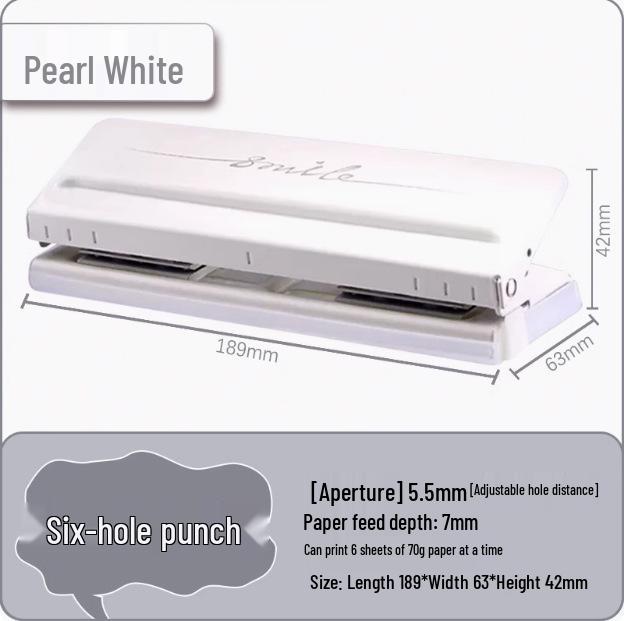 

Kedeyou 9170 Adjustable 6-Hole Punch for Loose-Leaf Paper