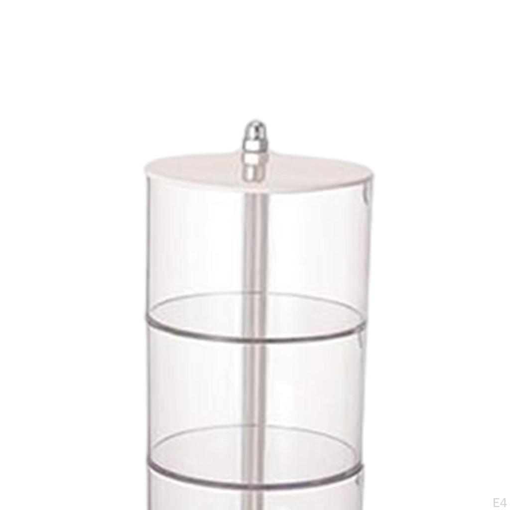 Degree Rotation Round Pads Organizer Container for Puff