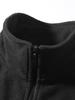 Men's Solid Color Stand Collar Zipper Hoodie Jacket - Outdoor Casual Streetwear