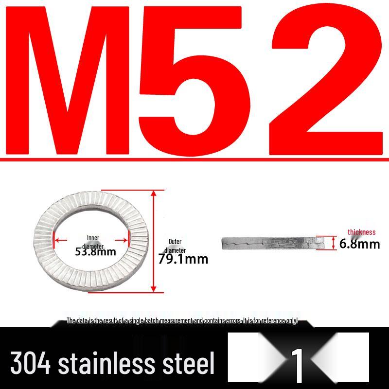 Double-Stacked Interlocking Toothed Anti-Slip Lock Washer 304 Stainless Steel DIN25201