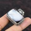 Black Mother Of Pearl Pendant Vintage Pendant Handmade Statement Jewelry 925 Sterling Silver Pendant Beautiful Gemstone Jewelry Gift For Her