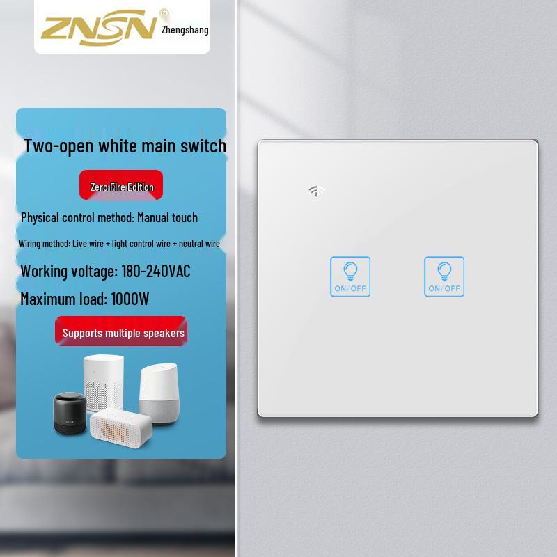 Zhengshang C4 Smart WiFi Graffiti Switch with Voice Control for Alexa/Google, EU Standard