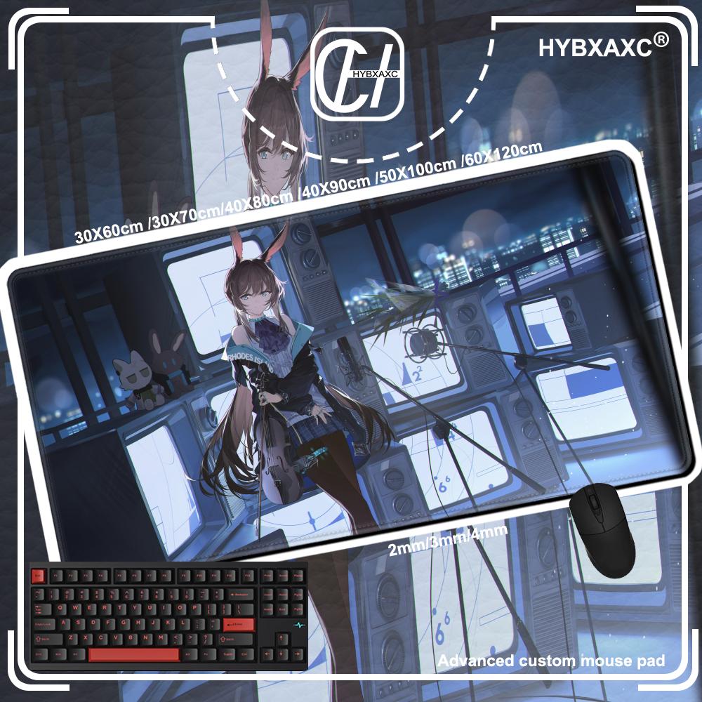 Hybxaxc Amiya Mouse Pad Anime Gamer Computer Accessories Desk Mat Arknights Xxl Playmat Gaming Office Deskmat Large Pc Carpet