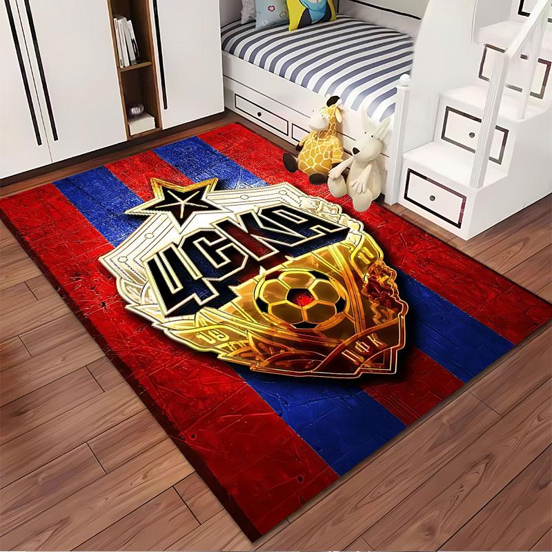CSKA Emblem Red & Blue Design Suitable As a Non-slip Mat for the Living Room or Bedroom Sofa