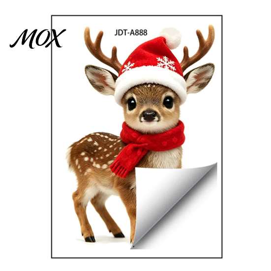 Christmas Party Home Decor Animals Static Window Stickers, Deer Bird Squirrel Hamster Snowflake Decals, Outdoor Decorations Easy Peel & Stick