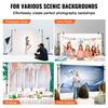 12 X 10 Ft Heavy Duty Backdrop Stand, Height Adjustable Photography Backdrop Stand, Background Support System with 6 Clamps and A Carry Bag, for