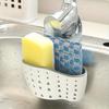 Adjustable Snap-On Kitchen Sink Organizer - Space-Saving Hanging Drain Basket for Sponges & Accessories