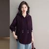 2025 Autumn Women's Lace Patchwork Hooded Sweatshirt