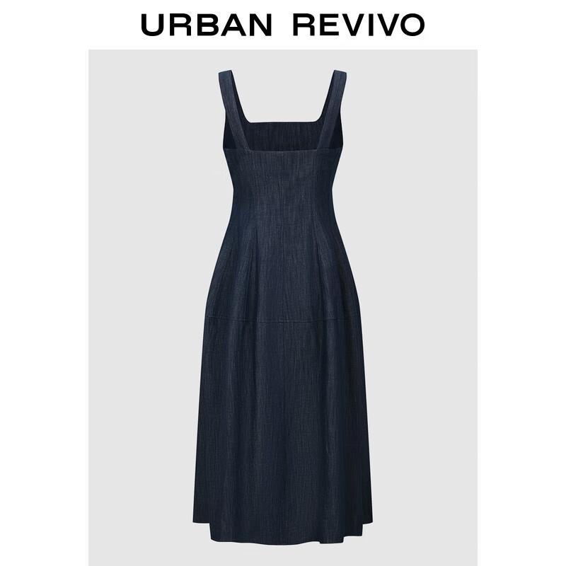 

UR 2025 Autumn Women s Denim Square Neck Waist Dress S