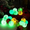 10pcs/set Glow In The Dark Luminous Bouncy Ball Solid Jumping Ball Christmas Decorations  Kids Toys