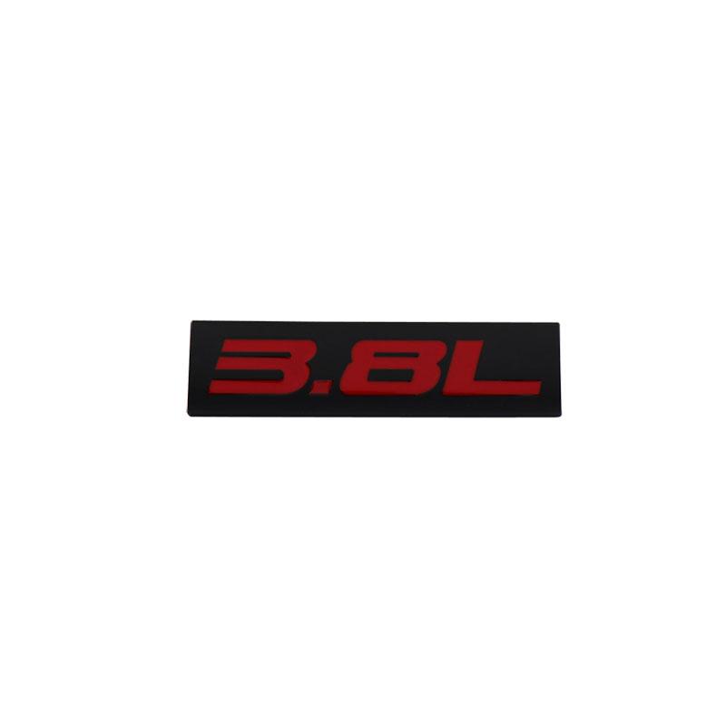 Premium 3.8L 3.8 L for Universal car Engine Hood Fender trunk Tail Rear Bonnet Nameplate Decal Emblem Badge Sticker