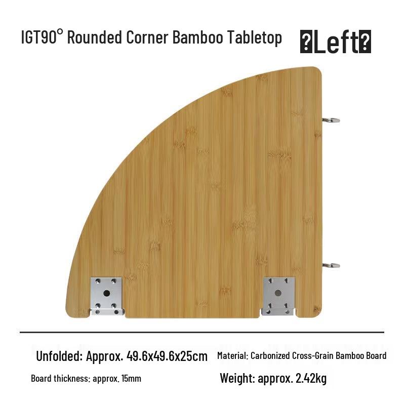 IGT Outdoor Bamboo & Stainless Steel Camping Table