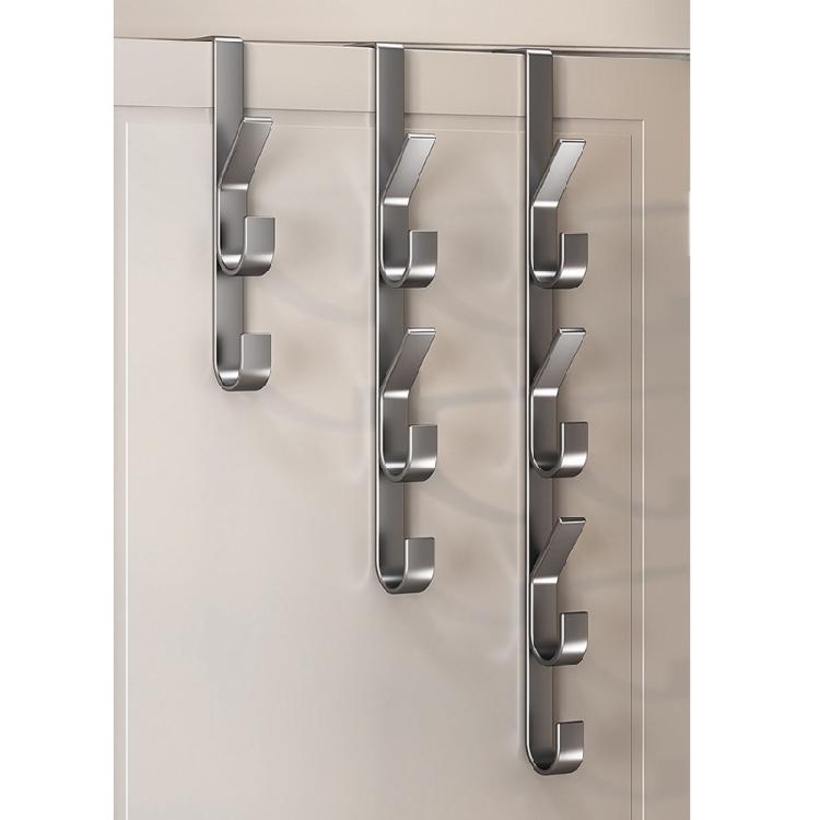Vertical Door Organiser Hooks Sturdy Mounting For Hats Keys Bags Rustproof Metal Coat Rack Home Essential