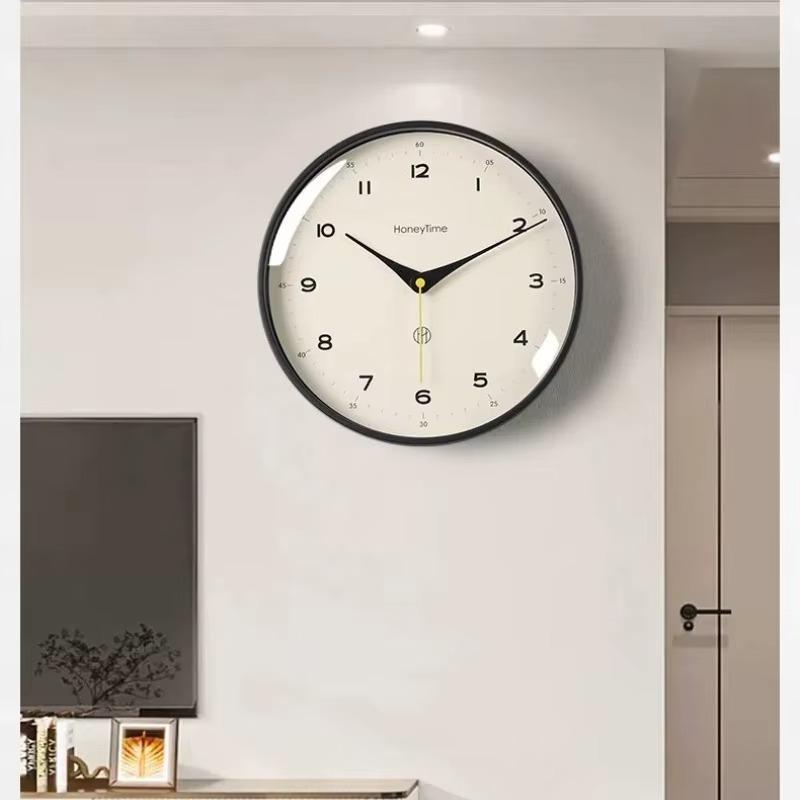 12/10 Inch Silent Wall Clock Non-Ticking Quartz Battery Operated Modern Decorative Clock for Home Bedroom Office Decro