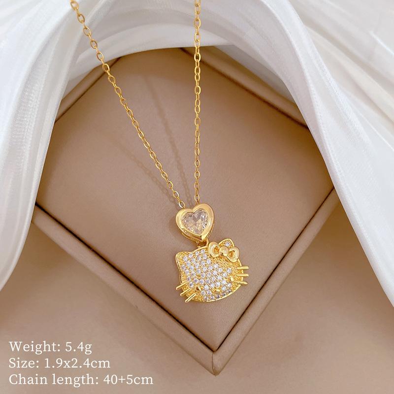 Light Luxury Moon Full Of Diamonds Micro-Inlaid Design Temperament Shining Necklace Female, Simple Pendant