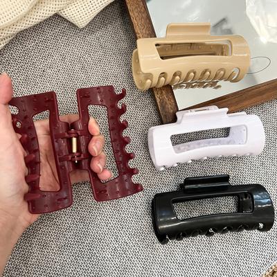 1/4 Τεμ Γυναικείο Κλάμερ Μαλλιών Μαλακή Σιλικόνη Αντιολισθητικά Δόντια Πίσω Μέρος Κλιπ Μαλλιών Γεωμετρικό Σχήμα Άνετη Φορά Χωρίς Πόνο Φουρκέτα