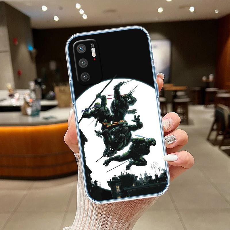 NH46 TMNT Transparent Phone Case for Motorola Moto G7 G8 G9 G84 G85 G73 G24 G15 Z2 Play Power Plus