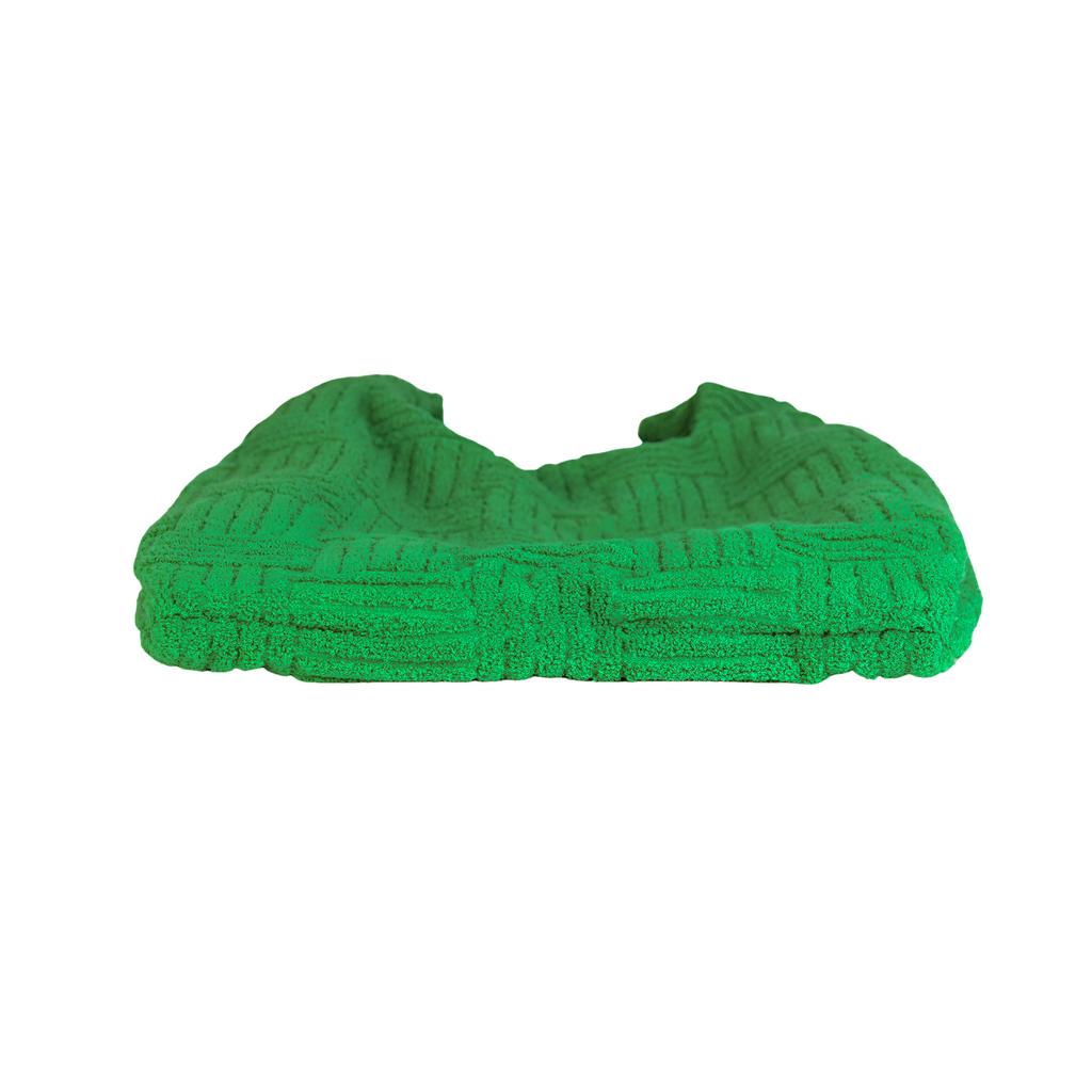 Bottega Veneta Sack Series Intreccio Woven Pattern Strapless Towel Fabric Tote Bag Unisex tote bag Green 692168V1SW03708
