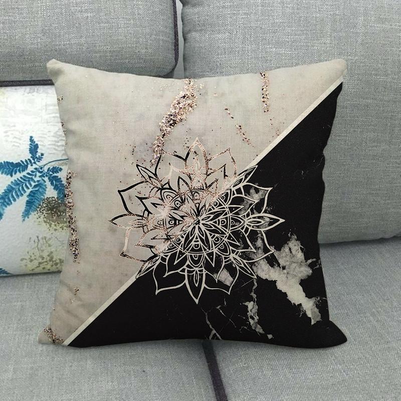 Bohemian Geometric Patterns Digital Printing Short Plush Pillow Covers For Car Sofa Office Cushion Cover Home Goods 60X60Cm