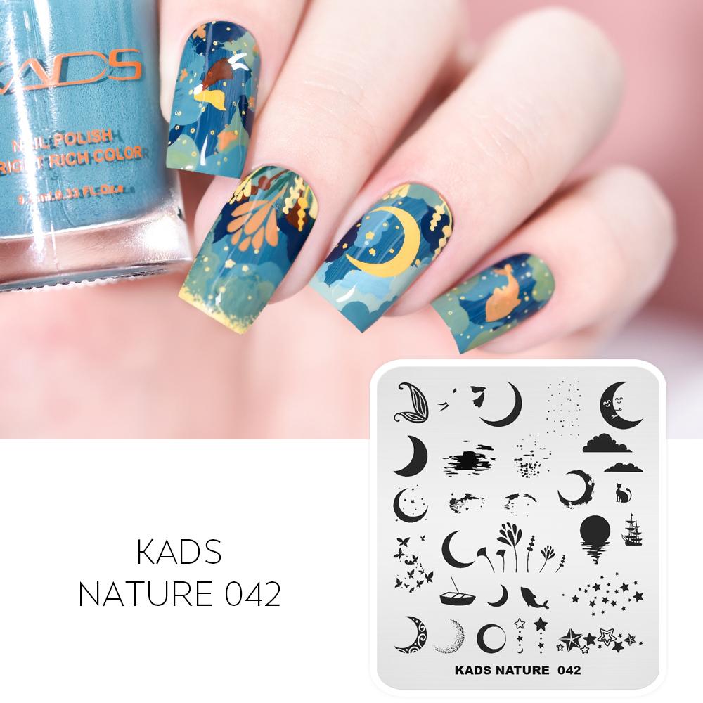 kads Nail Art Stamping Plates 63 Designs Nature Series Nail Template Stencil Plates for Nail Salon