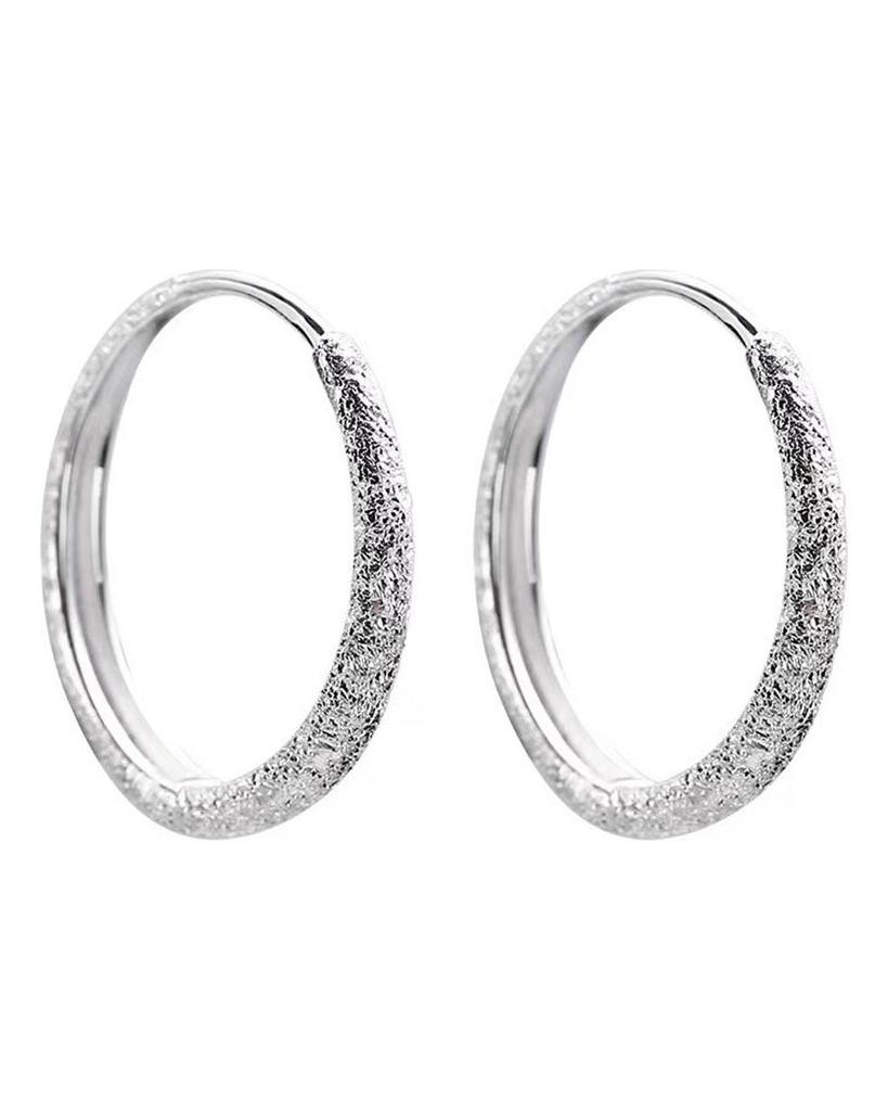 925 Sterling Silver Piercing Circle Charm Hoop Kolczyk dla kobiet Dziewczyny Party Biżuteria ślubna