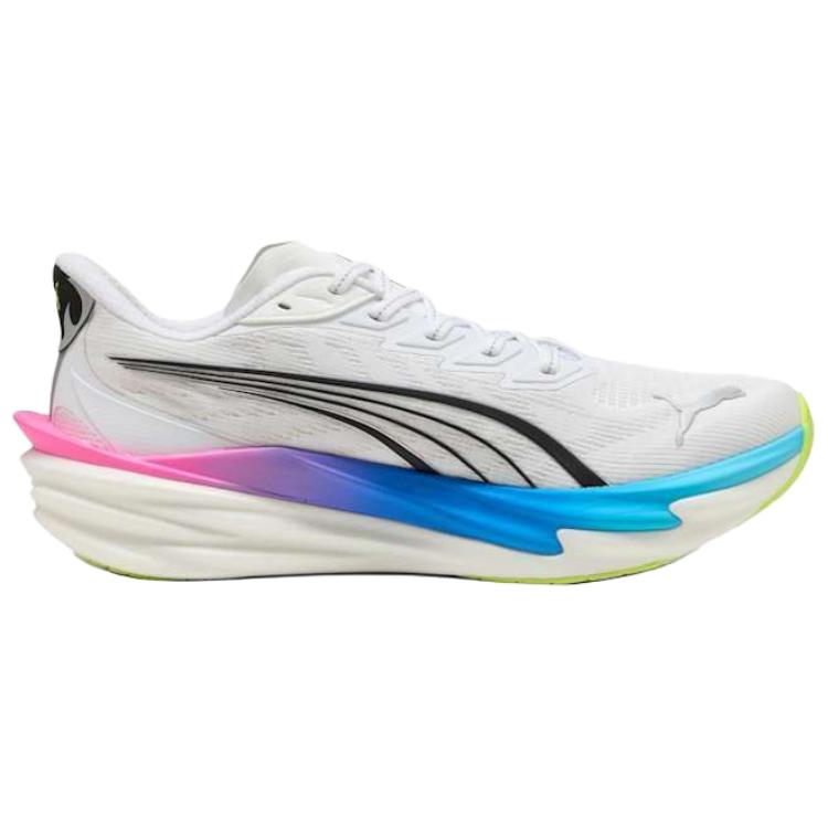 Puma Deviate Nitro 4 White Poison Pink Ultra Blue Unisex Sneakers Ultra-Blue------Features 312123-10