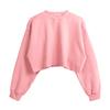 Cropped Fleece Long Sleeve Workout Yoga Sweatshirt For Women
