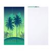 Quick-Dry Foldable Beach Towel With Carry Bag Double-Sided Plush Coconut Print Bath Travel Pool Vacation