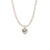 Three-Dimensional Love Freshwater Pearl Necklace Women'S Collarbone Chain Temperament Design Sense Neck Chain Fashion Commuting