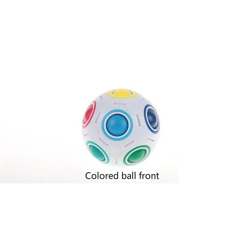 Cubo Antiestresse Bola Arco-Íris Quebra-Cabeças Cubo Mágico de Futebol Brinquedos Educativos de Aprendizagem para Crianças Adultos Crianças Brinquedos Aliviadores de Estresse