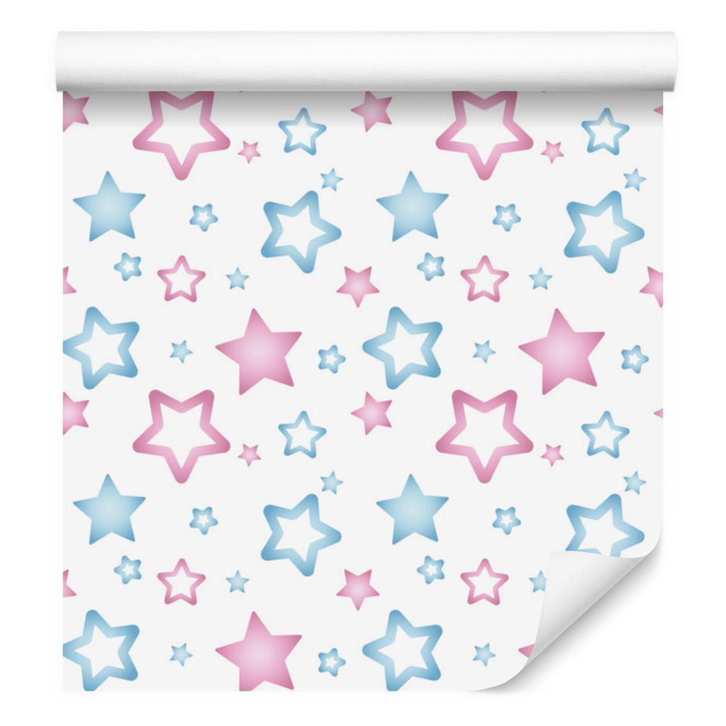 Blue and Pink Stars Wallpaper for Living Room and Bedroom 50x1000