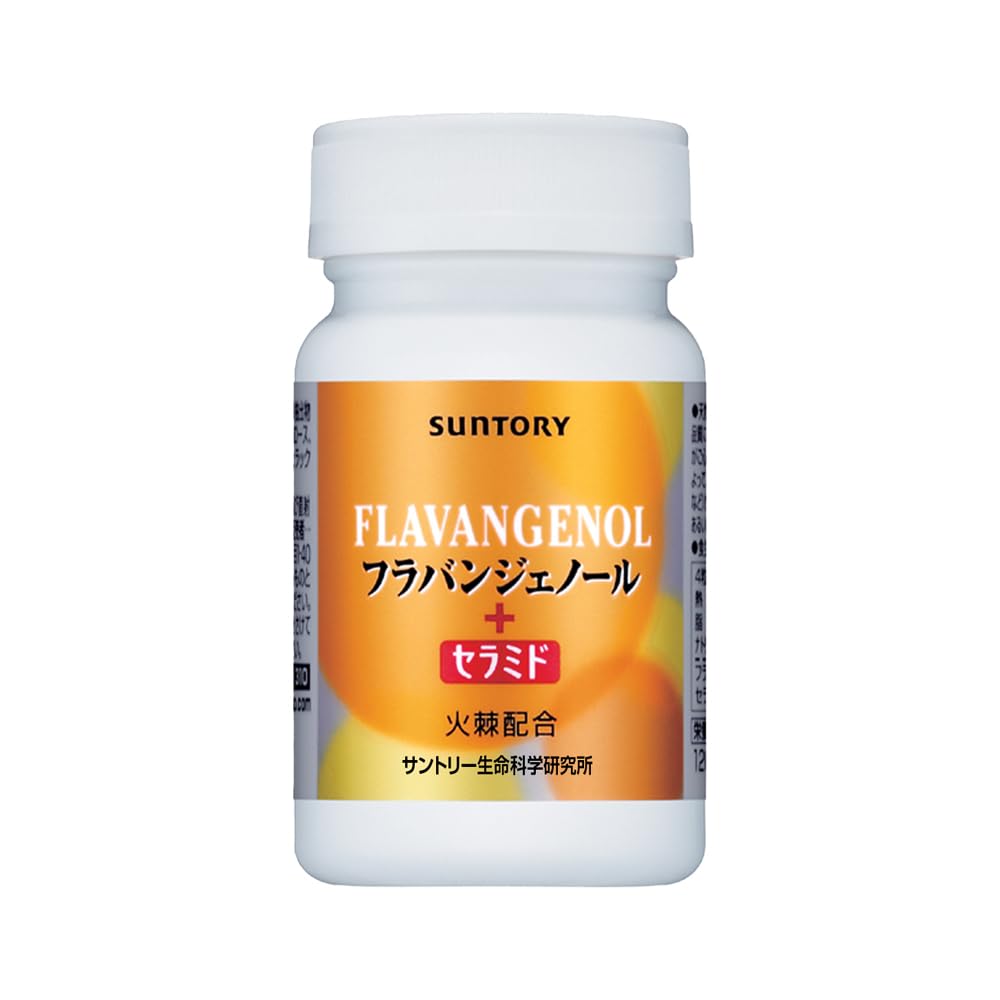 

Suntory Flavanogenol + Ceramide Supplement - Pyrocantha Extract with Ceramide, 120 Capsules for 30 Days