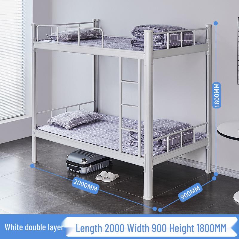 Steel Frame Double-Decker Bunk Bed for Dorms and Apartments